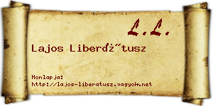 Lajos Liberátusz névjegykártya